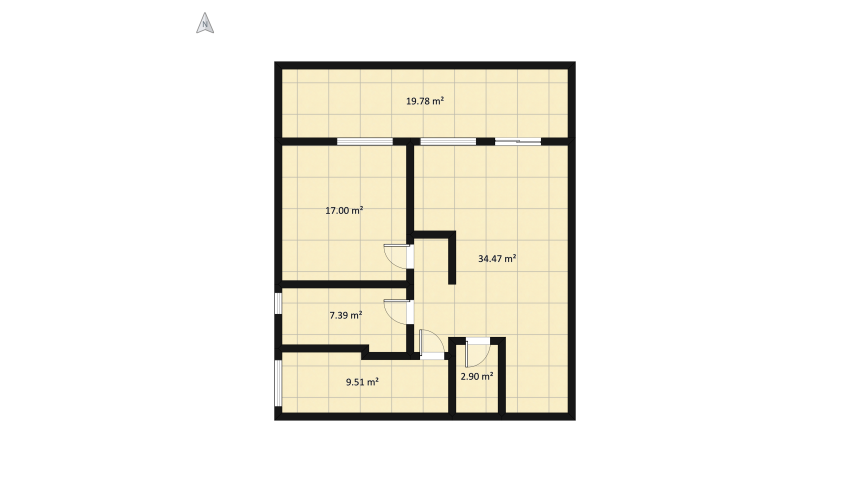 appartamento 75 mq floor plan 104.1