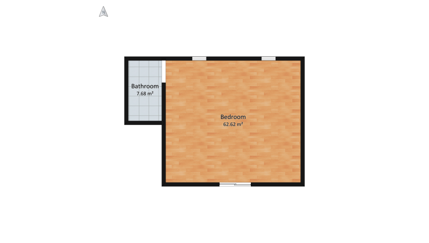 PATTERN Bedroom floor plan 75.61