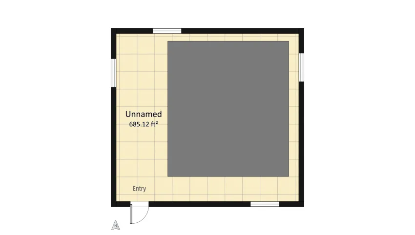 Sunken Space floor plan 63.66