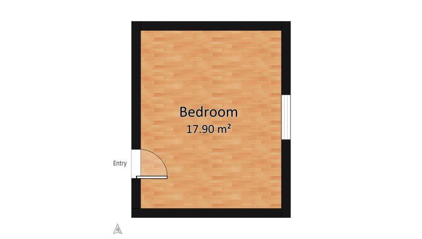 Bedroom floor plan 17.9
