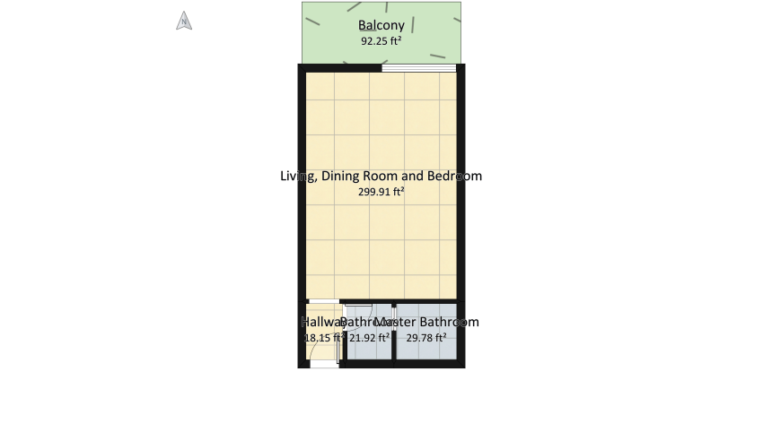Tiny Apartment floor plan 46.89