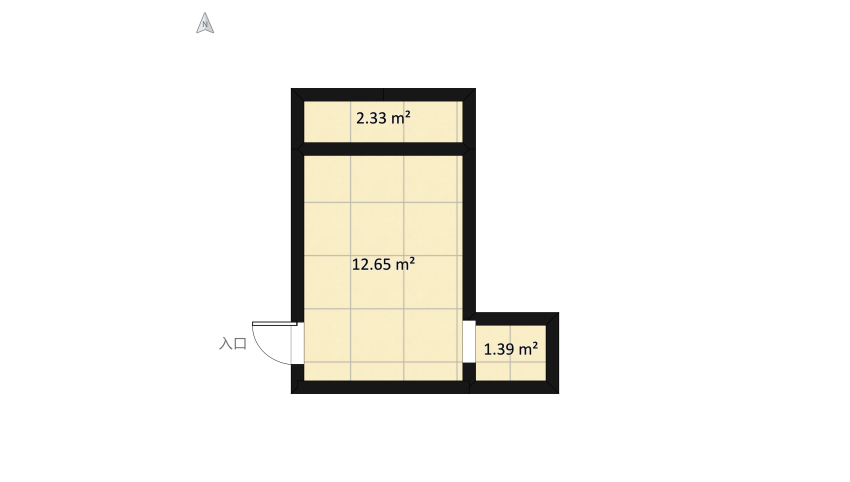 Apartamento para um jovem casal floor plan 14.45