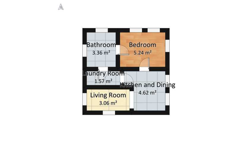 Tiny house floor plan 22.8