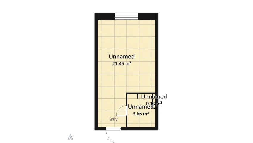 Studio Apartment floor plan 25.24