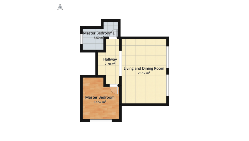 Downtown Appartment floor plan 63.68
