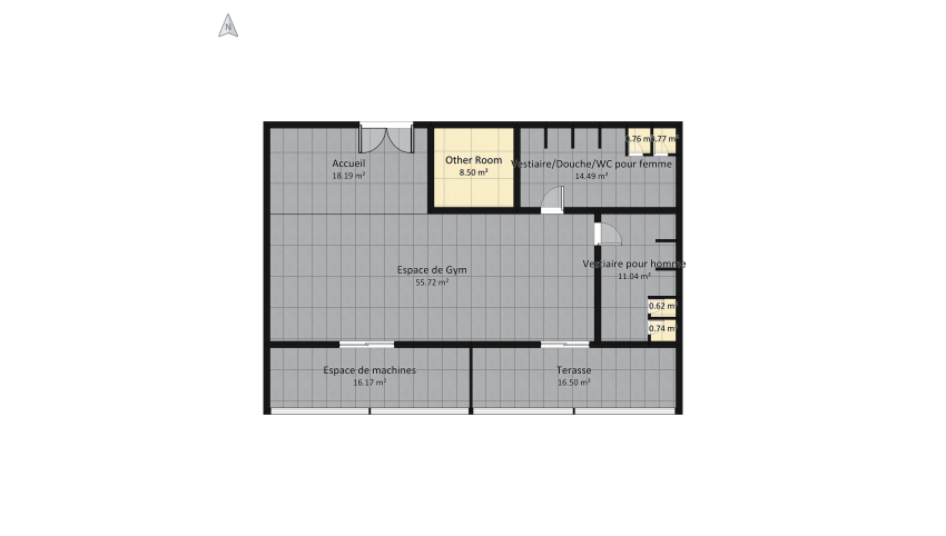 Projet Salle de Sport floor plan 159.21