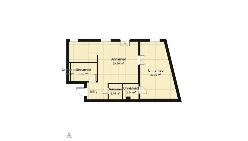 New квартира floor plan 60.7