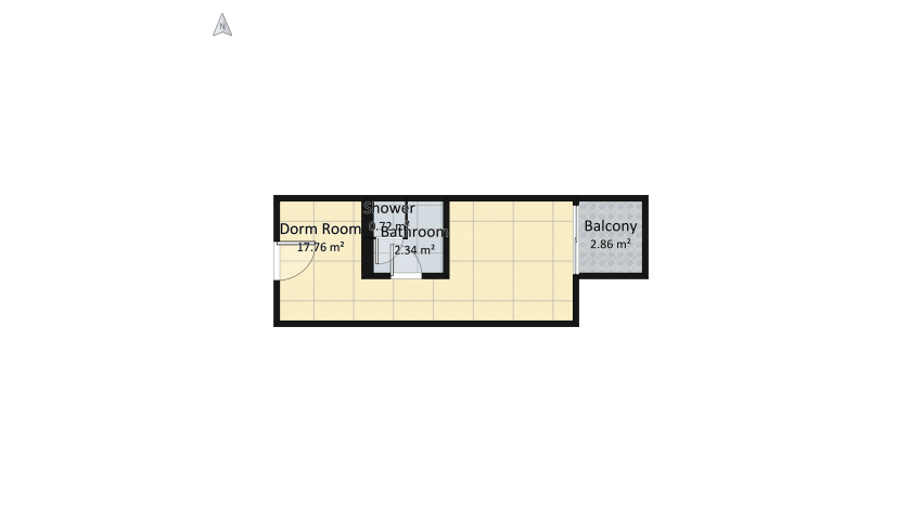 Dorm Room floor plan 27.02