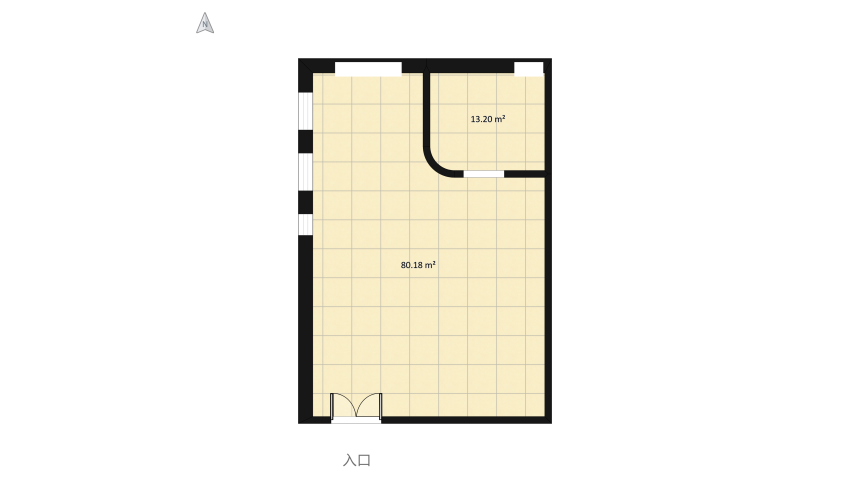 #EmptyRoomContest - Studio Apartment floor plan 102.6