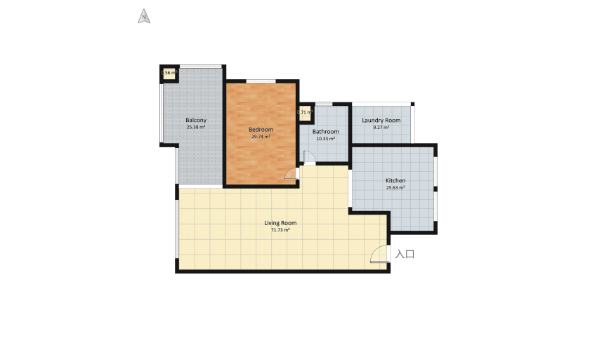 Warm Apartment floor plan 190.54