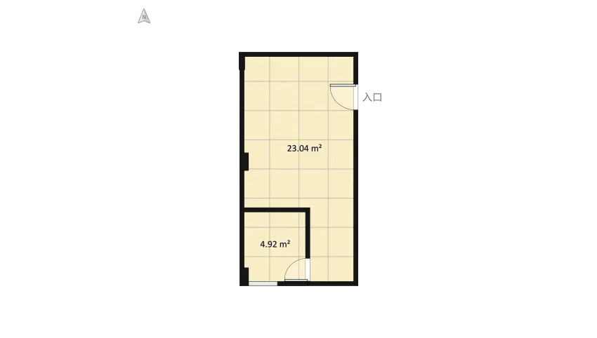 departamento studio floor plan 30.49