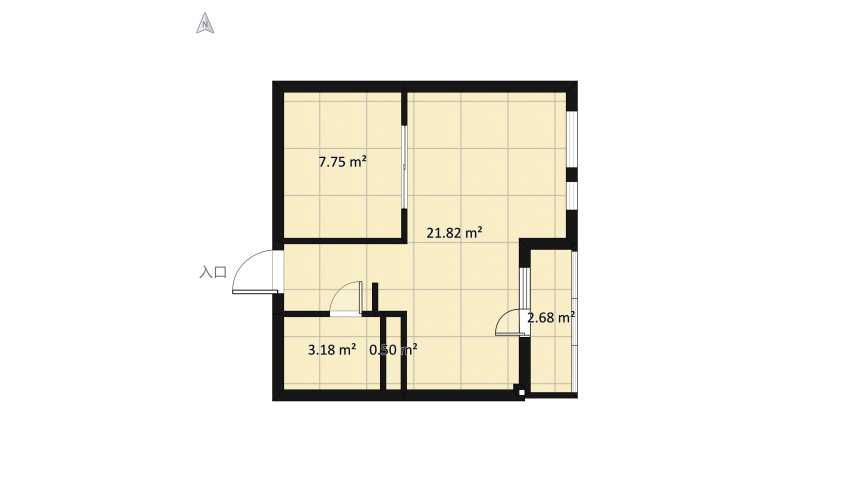 Однокомнатная квартира 34кв.м. (д) floor plan 41.1