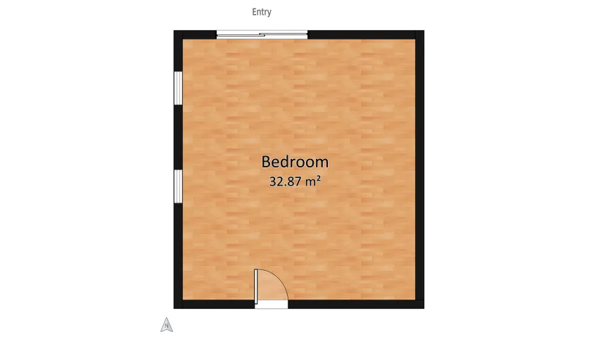 Kid's bedroom floor plan 32.87