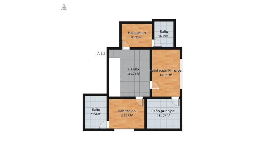 Casa moderna rustica floor plan 364.42