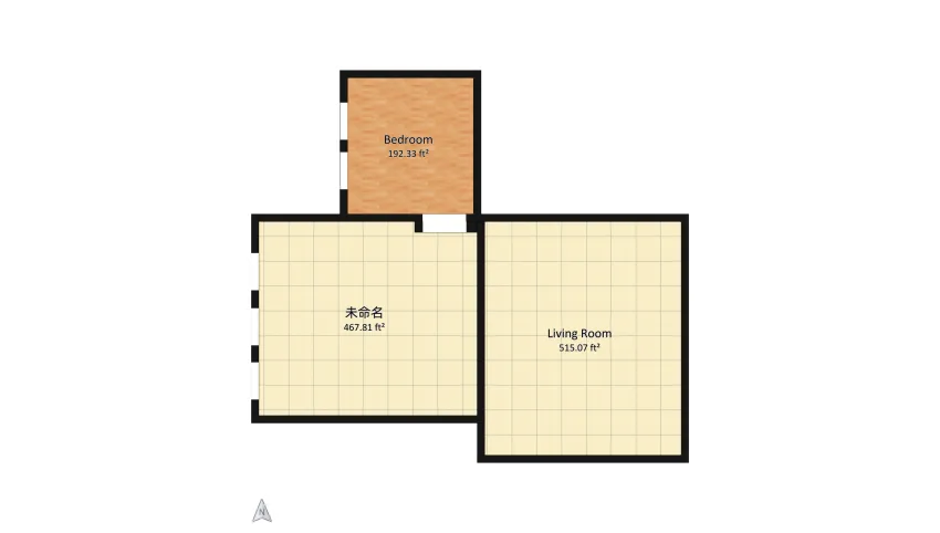 Room 1- Classic Black and White floor plan 109.19