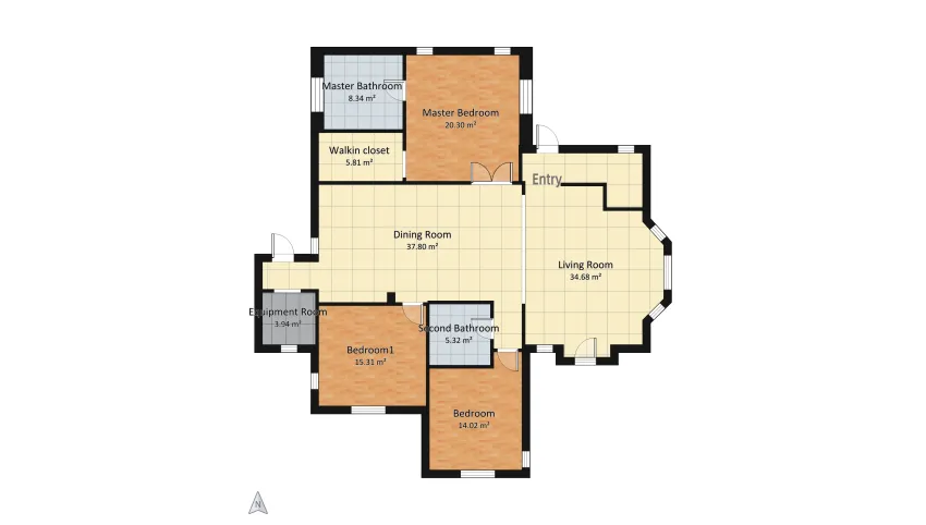 Country house floor plan 145.51