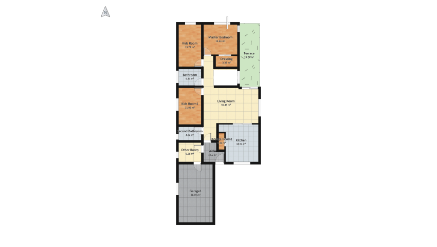 Proiect casa V7 floor plan 198.67