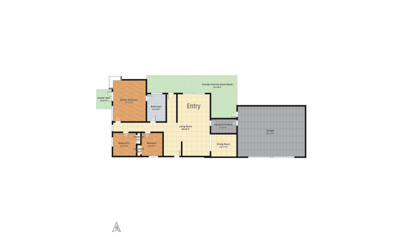 Bungalow floor plan 336.35