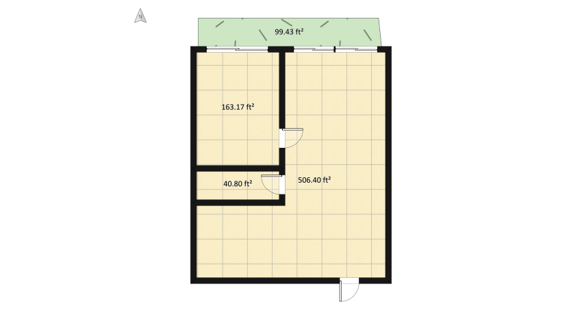1 Bed 1 Bath Apartment - Anaya Parikh floor plan 82.38