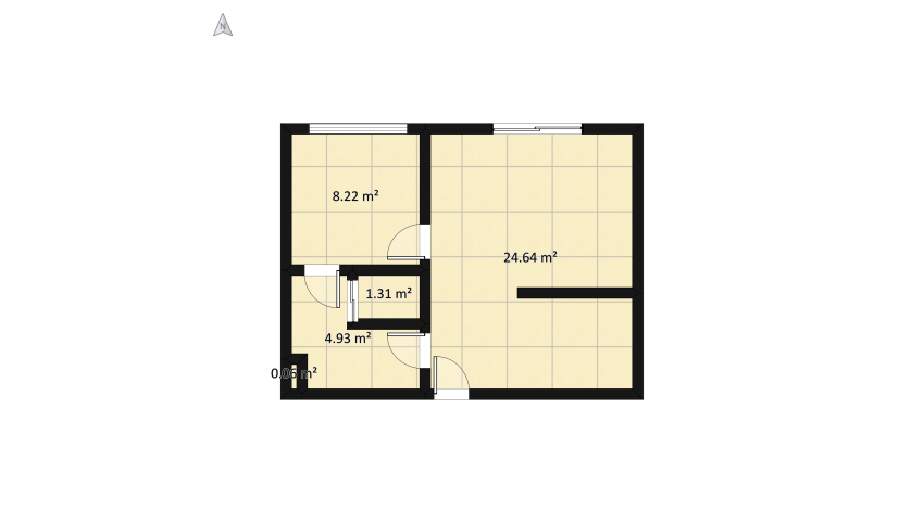 Casa Pequena Moderna floor plan 45.88