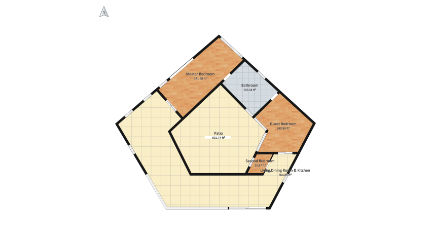 Penta Wooden House floor plan 462.22
