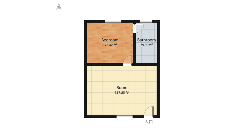 Modern Small House floor plan 59.1