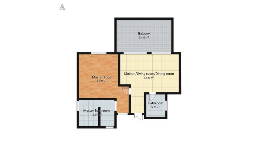Semi-detached house floor plan 113.18
