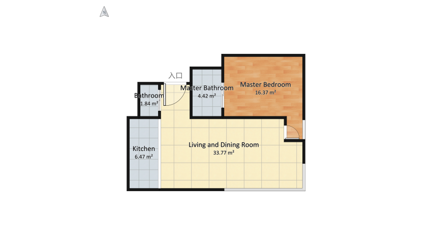 Single Apartment - Renovation floor plan 68.48