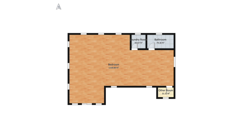 Modern-Ish studio home floor plan 131.49