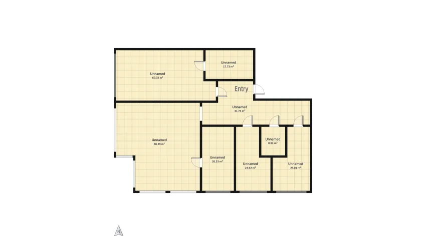 Futuristic Apartment floor plan 289.89