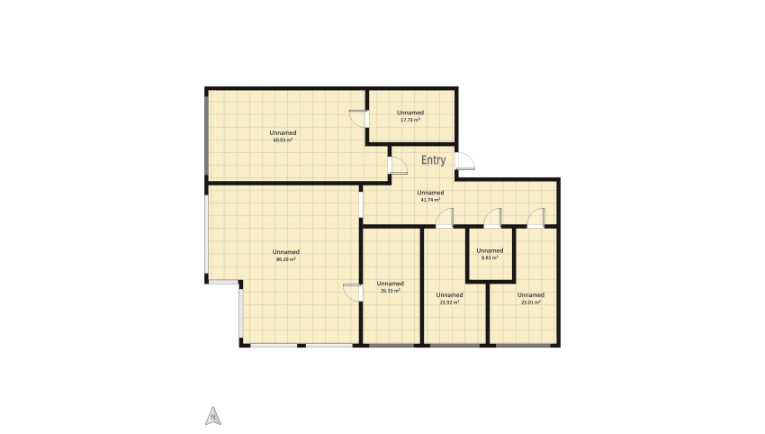 Futuristic Apartment floor plan 289.89