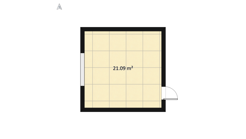 Yellow Twins Bedroom floor plan 23.35