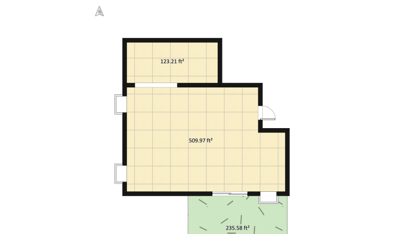 Boho chic room floor plan 86.1