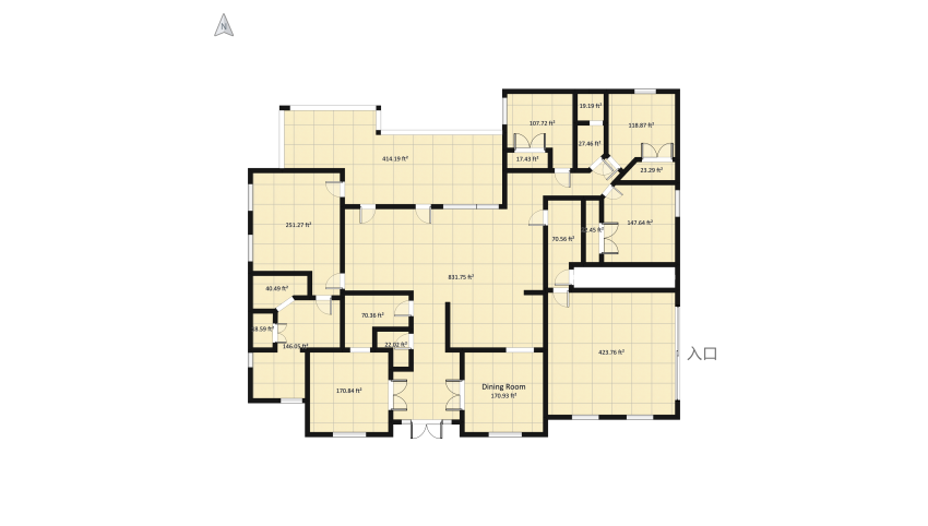 Large House floor plan 413.54