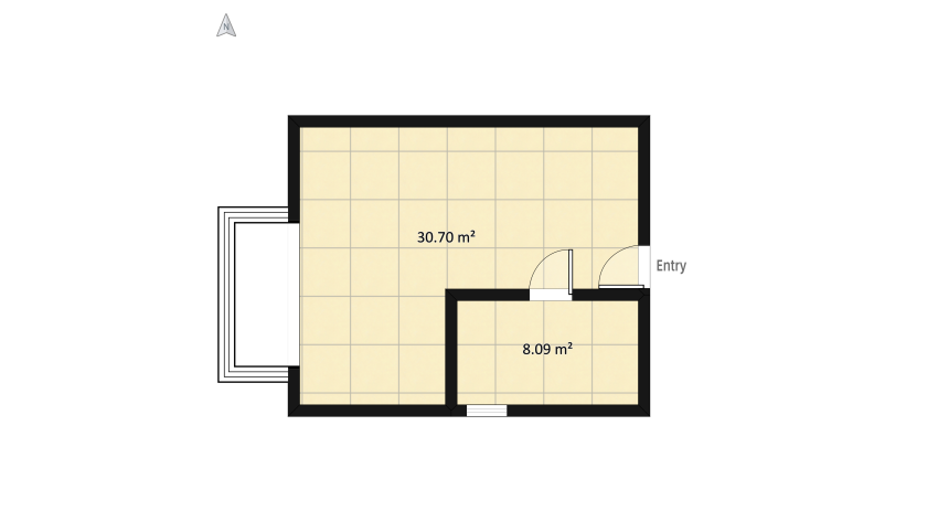 Blue Bedroom floor plan 43.39