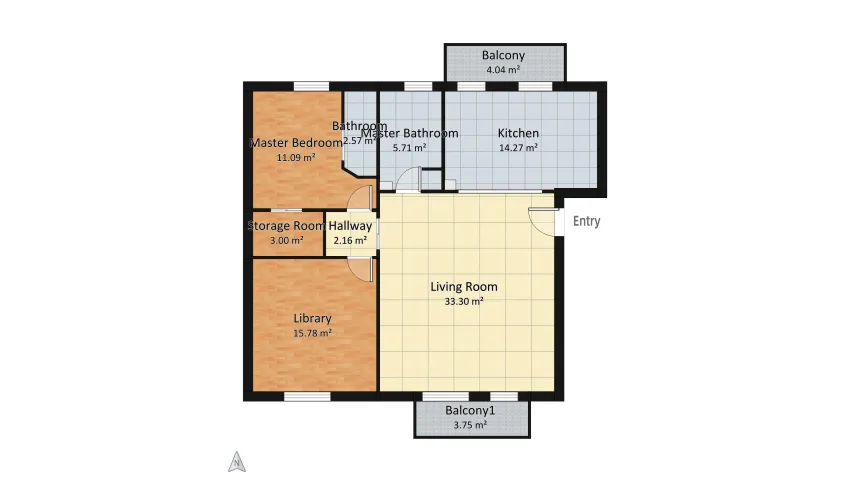 Copy of Progetto Thiara 0605 (salotto topo) floor plan 95.67