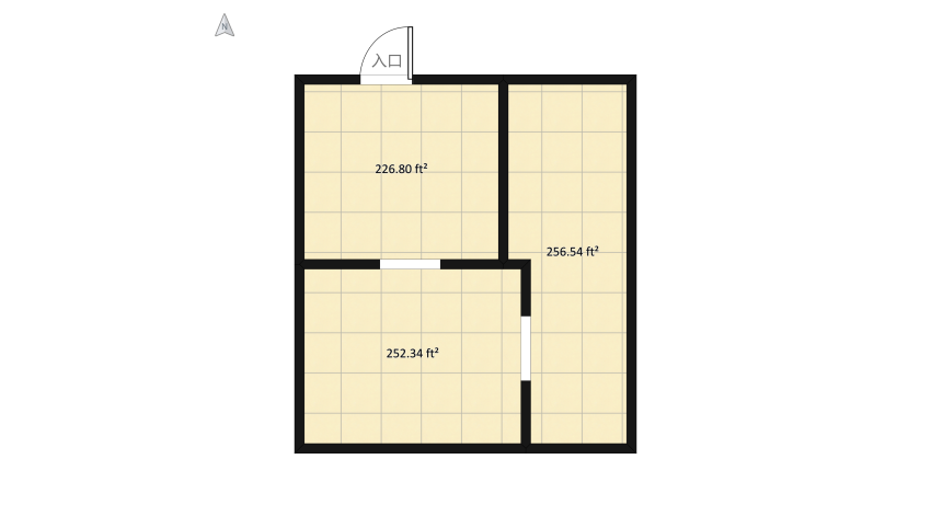 3 People home floor plan 161.63