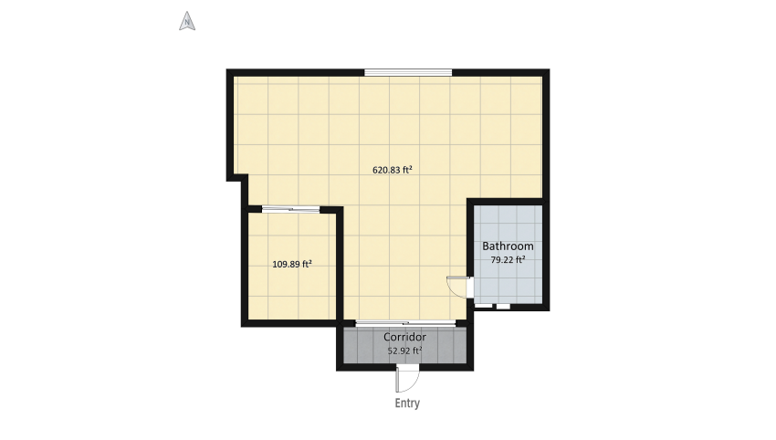 Квартира-студия "Гортензия" floor plan 88.9