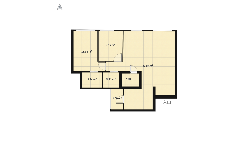 BIDADARI_ParkEdge_Knockdown_Living_June_2021 floor plan 90.03