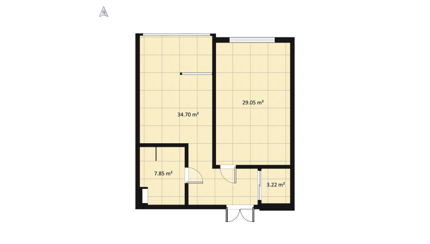 Your first studioapartment floor plan 83.79
