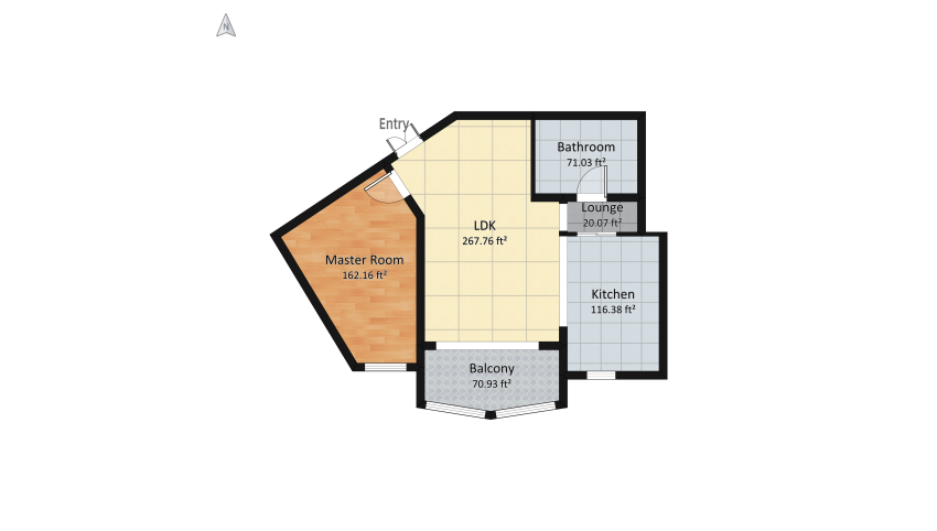 Room 3 - Honeycomb Element floor plan 74.91