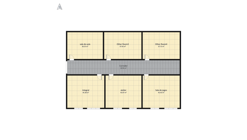 Sala de Artes - colégio Brasilia floor plan 331.52