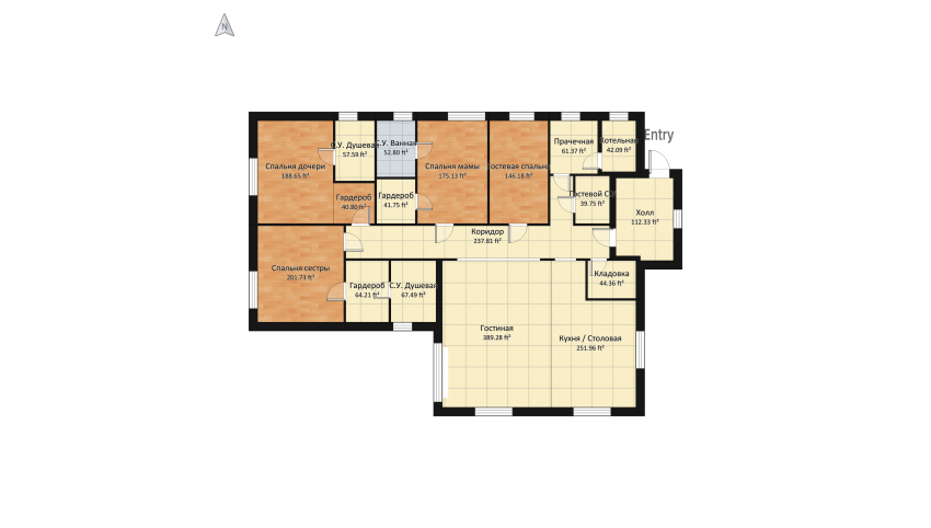 Present 1 - Дом NV 215m2 Mac floor plan 230.34