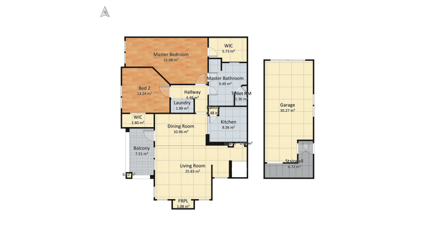 Cozy Apartment  floor plan 164.42