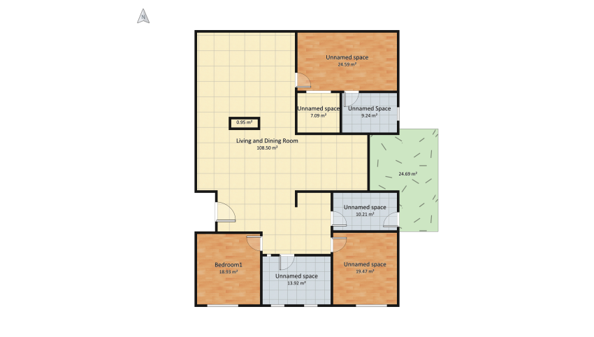 Modern big apartment floor plan 250.69