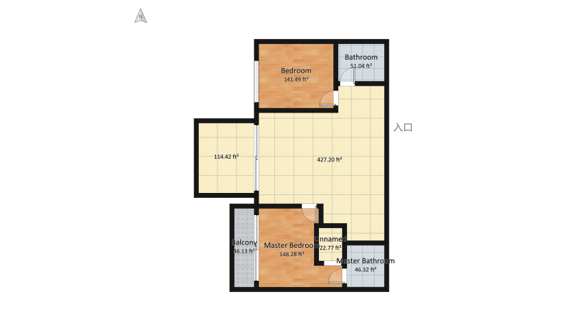Minimalist floor plan 106.08