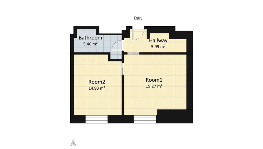 Apartman floor plan 45.59