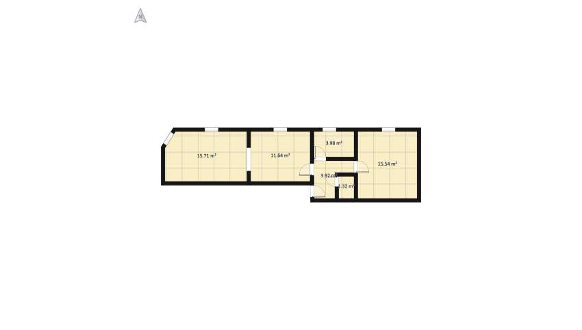 Duchcov B1 P0 floor plan 60.67