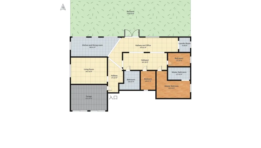 Modern Day Bungalow floor plan 748.97