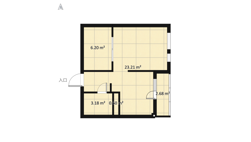 Однокомнатная квартира 34кв.м. (д) floor plan 41.1